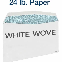 Adams W-2 Gummed Seal Double-Window Envelopes, Commercial Flap, Gummed Closure, 5.63 x 9, White, 24/Pack