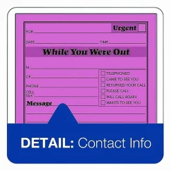 Adams "While You Were Out" Message Pads, 4 1/4" x 5 1/2", 50 Sheets, Assorted Neon, Pack Of 6