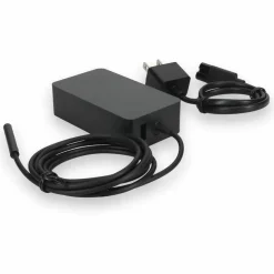 AddOn Microsoft Q4Q-00001 Compatible 65W 15V at 4A Black Magnetic Tip Laptop Power Adapter and Cable