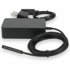 AddOn Microsoft Q4Q-00001 Compatible 65W 15V at 4A Black Magnetic Tip Laptop Power Adapter and Cable