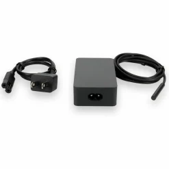 AddOn Microsoft Q4Q-00001 Compatible 65W 15V at 4A Black Magnetic Tip Laptop Power Adapter and Cable