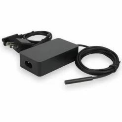 AddOn Microsoft Q4Q-00001 Compatible 65W 15V at 4A Black Magnetic Tip Laptop Power Adapter and Cable