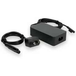 AddOn Microsoft Q4Q-00001 Compatible 65W 15V at 4A Black Magnetic Tip Laptop Power Adapter and Cable