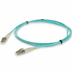 AddOn 10m LC to LC Aqua OM3 Duplex OFNR (Riser-Rated) Fiber Patch Cable
