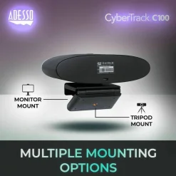 Adesso CyberTrack C100 Webcam - 8 Megapixel - 30 fps - USB 2.0