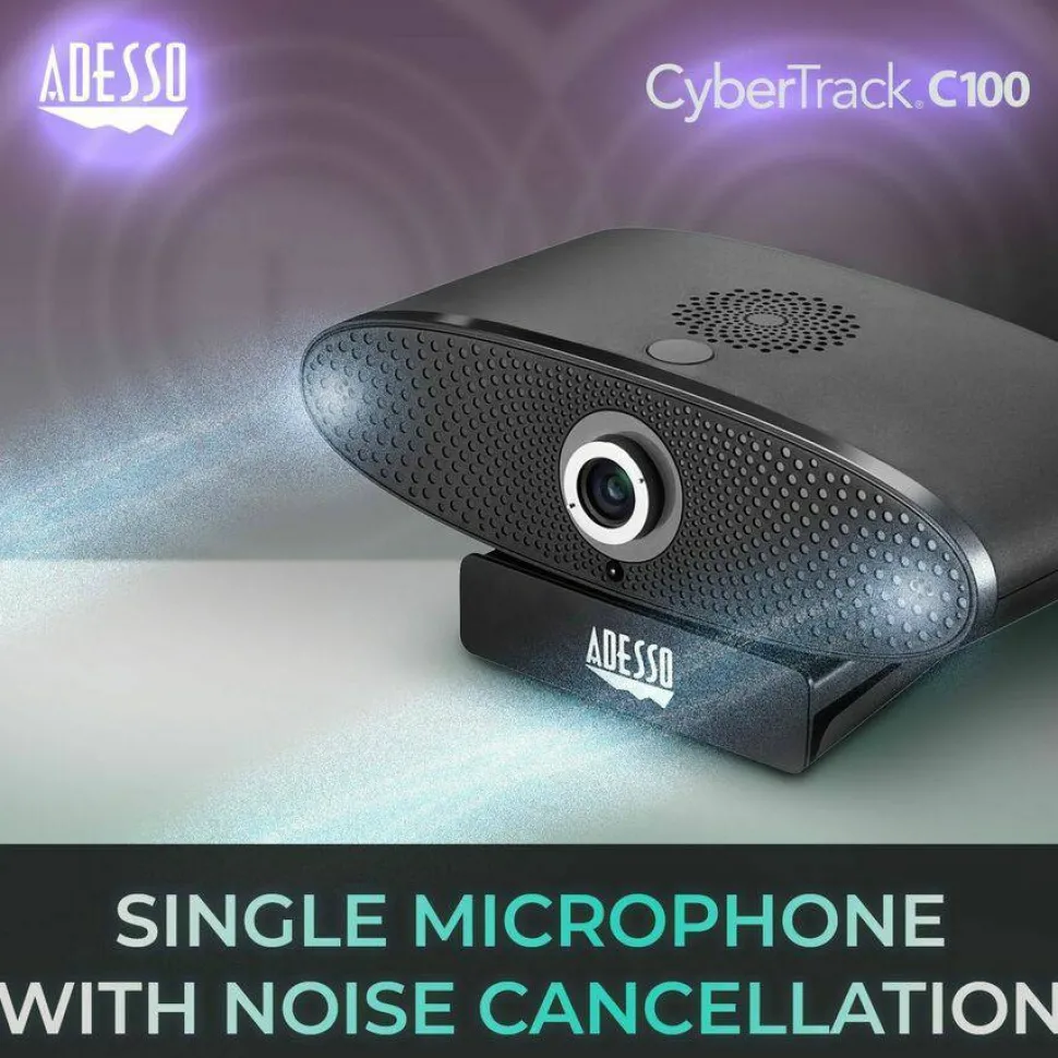 Adesso CyberTrack C100 Webcam - 8 Megapixel - 30 fps - USB 2.0