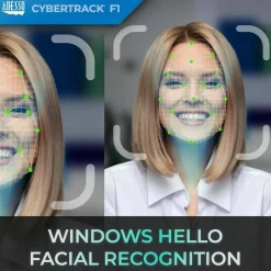 Adesso CyberTrack F1 Webcam - Window Hello Certified - 2.1 Megapixel - 30 fps - USB 2.0 - 1 Each
