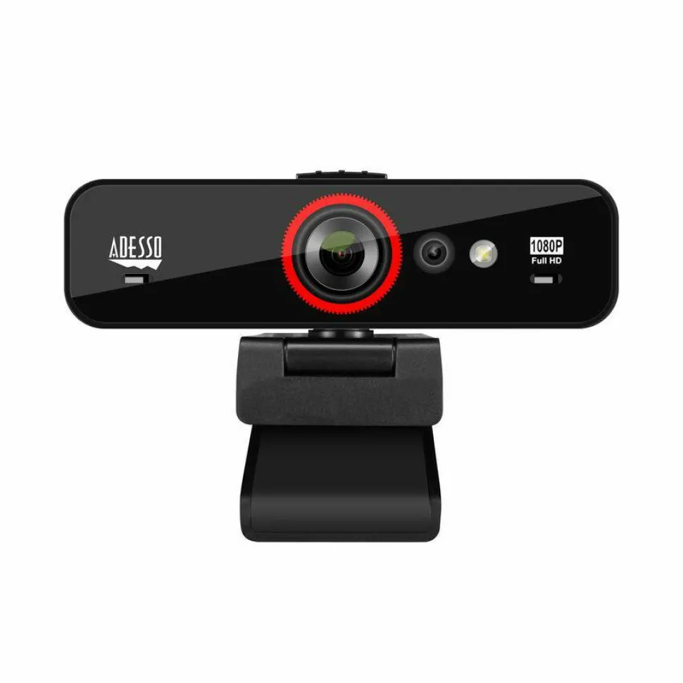 Adesso CyberTrack F1 Webcam - Window Hello Certified - 2.1 Megapixel - 30 fps - USB 2.0 - 1 Each