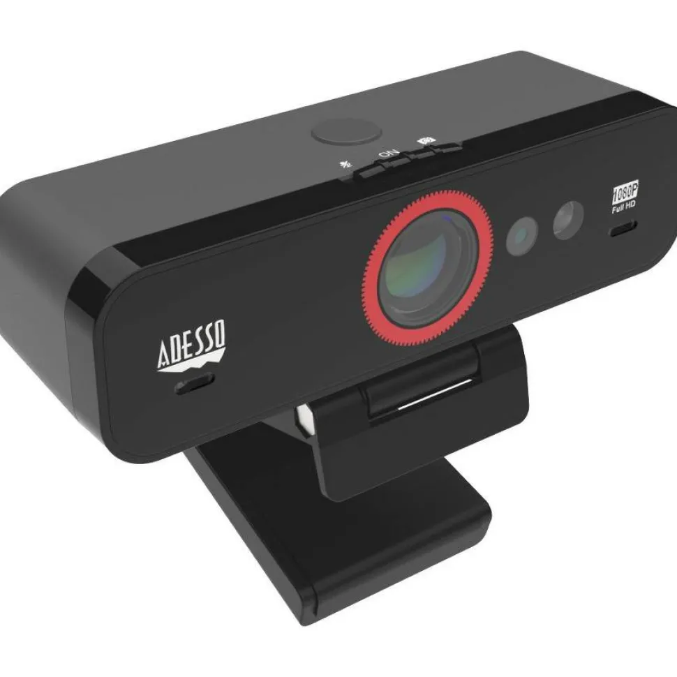 Adesso CyberTrack F1 Webcam - Window Hello Certified - 2.1 Megapixel - 30 fps - USB 2.0 - 1 Each