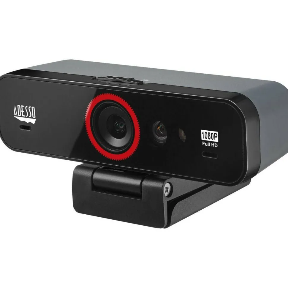Adesso CyberTrack F1 Webcam - Window Hello Certified - 2.1 Megapixel - 30 fps - USB 2.0 - 1 Each