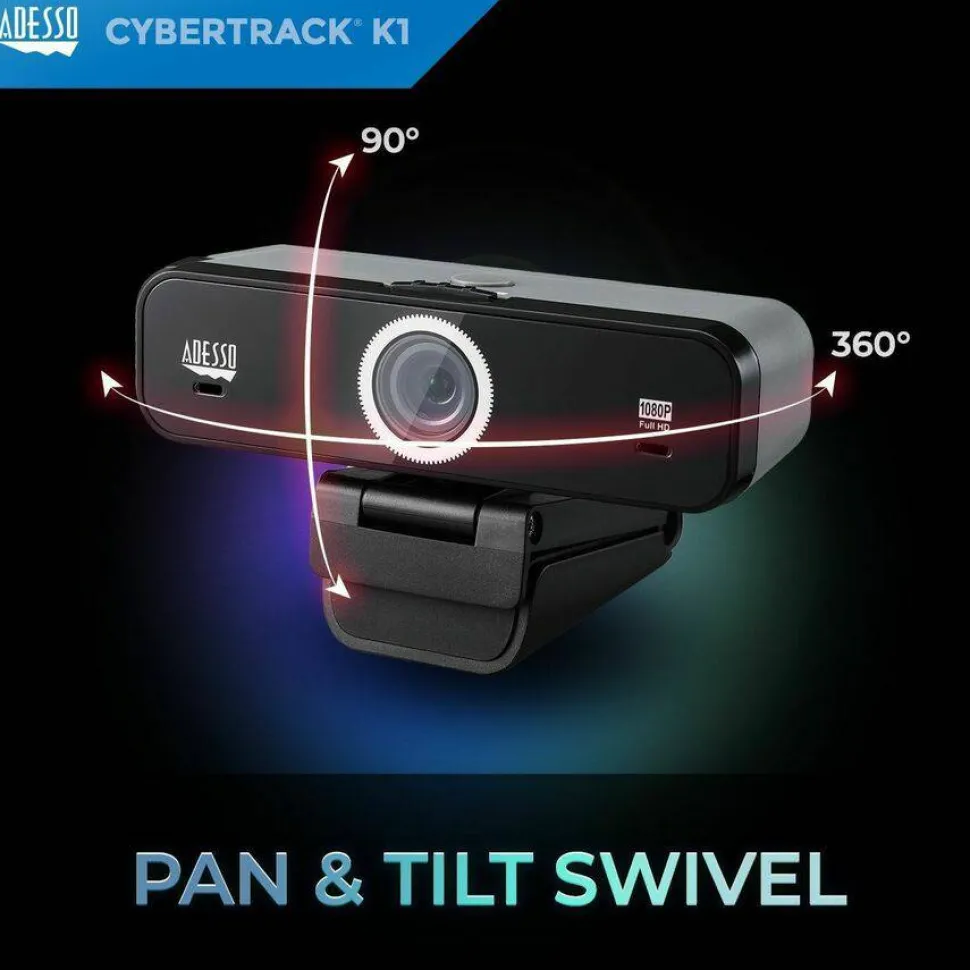 Adesso CyberTrack K1 Webcam - 2.1 Megapixel - 30 fps - USB 2.0