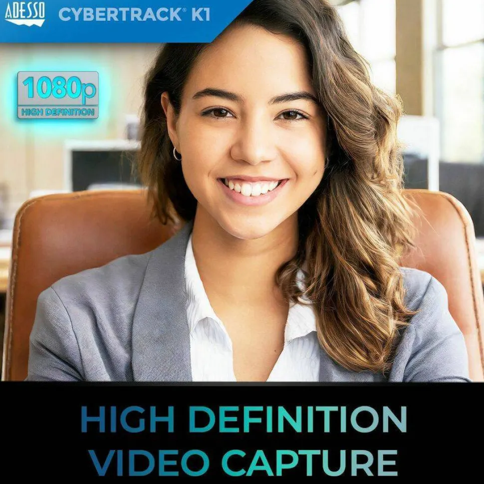 Adesso CyberTrack K1 Webcam - 2.1 Megapixel - 30 fps - USB 2.0