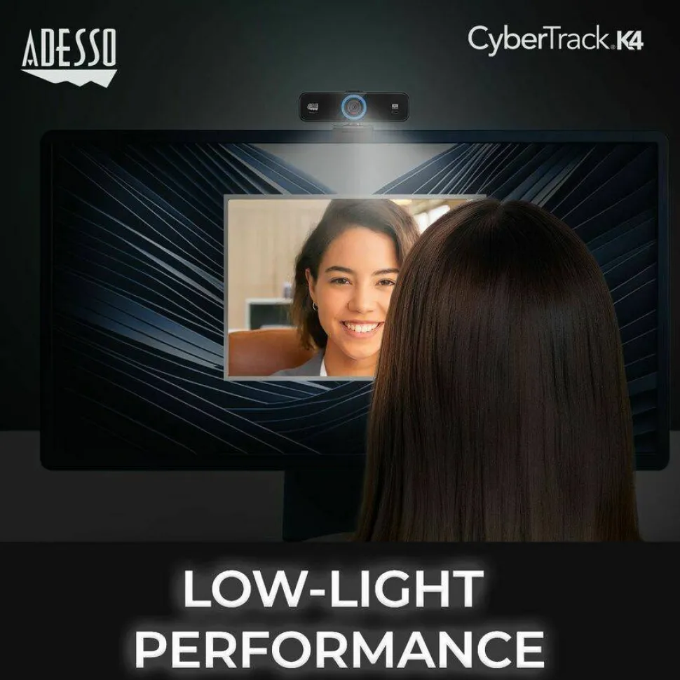 Adesso CyberTrack K4 Webcam - 8 Megapixel - 30 fps - USB 2.0 - 1 Each