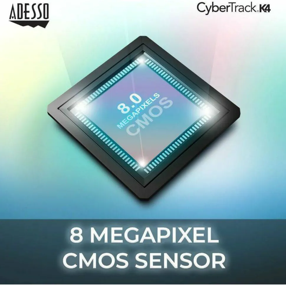 Adesso CyberTrack K4 Webcam - 8 Megapixel - 30 fps - USB 2.0 - 1 Each