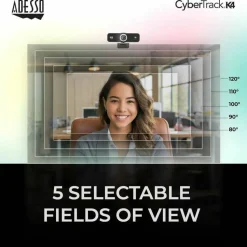 Adesso CyberTrack K4 Webcam - 8 Megapixel - 30 fps - USB 2.0 - 1 Each
