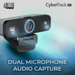 Adesso CyberTrack K4 Webcam - 8 Megapixel - 30 fps - USB 2.0 - 1 Each