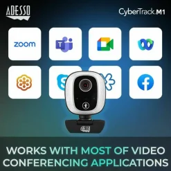 Adesso CyberTrack M1 Webcam - 2.1 Megapixel - 30 fps - USB 2.0