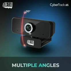 Adesso CyberTrack 6S Webcam - 8 Megapixel - 30 fps - USB 2.0 - TAA Compliant