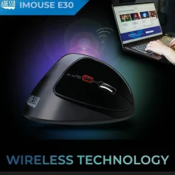 Adesso 2.4 GHz Wireless Vertical Programmable Mouse