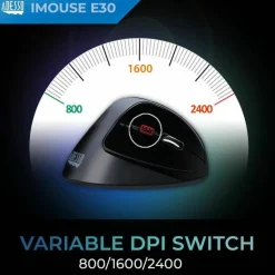 Adesso 2.4 GHz Wireless Vertical Programmable Mouse