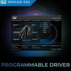 Adesso 2.4 GHz Wireless Vertical Programmable Mouse