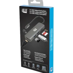 Adesso 6-in-1 USB-C Multi-Port Docking Station (TAA Compliant)