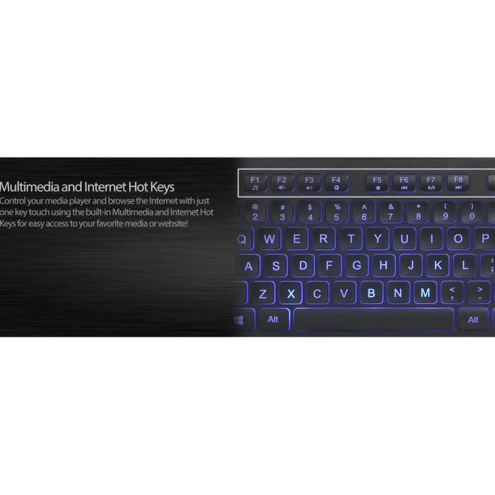 Adesso Large Print Illuminated Desktop Keyboard