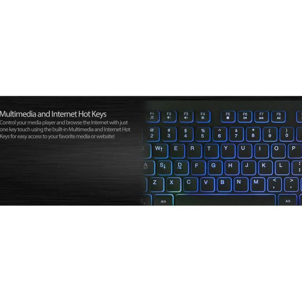 Adesso Large Print Illuminated Desktop Keyboard