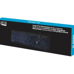 Adesso Large Print Illuminated Desktop Keyboard