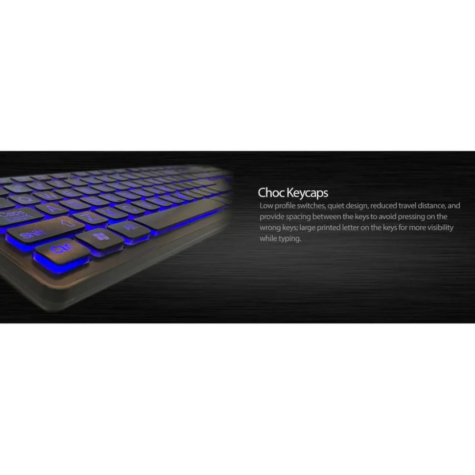 Adesso Large Print Illuminated Desktop Keyboard