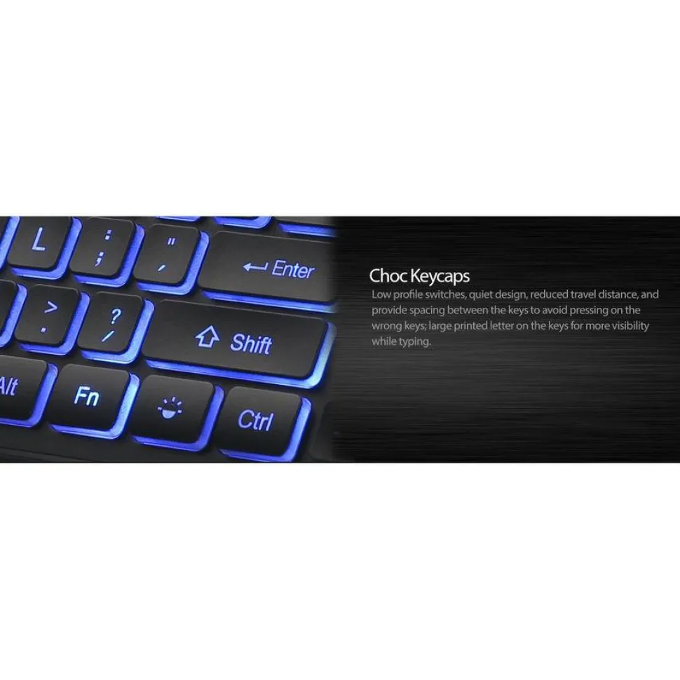 Adesso Large Print Illuminated Desktop Keyboard