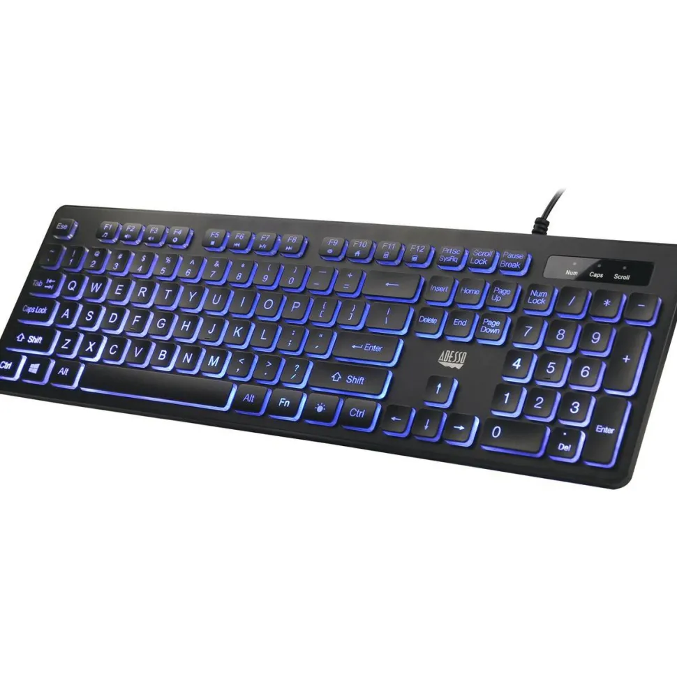 Adesso Large Print Illuminated Desktop Keyboard