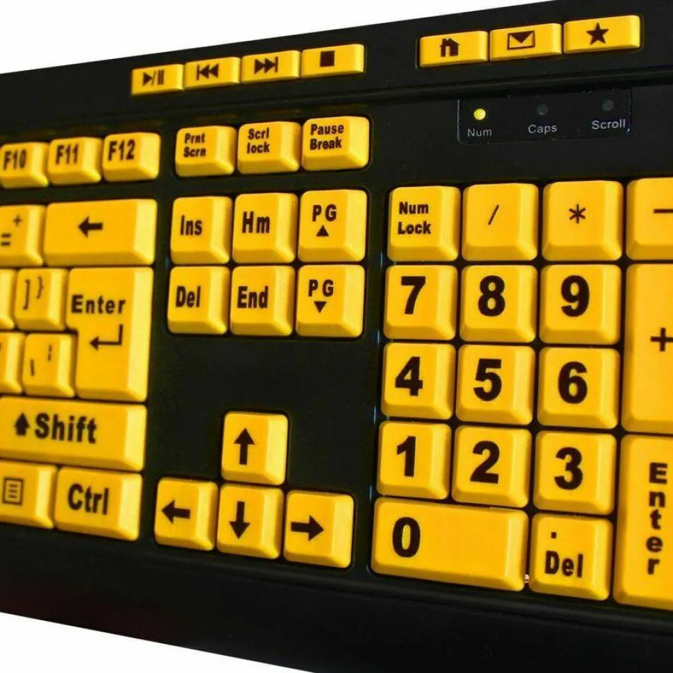 Adesso Luminous Large Print Desktop Keyboard