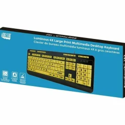Adesso Luminous Large Print Desktop Keyboard