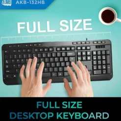 Adesso Multimedia Desktop Keyboard with 3-Port USB Hub