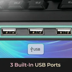 Adesso Multimedia Desktop Keyboard with 3-Port USB Hub