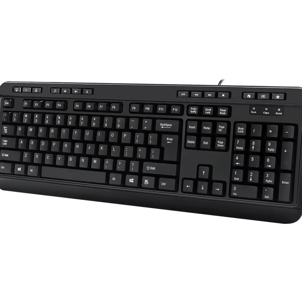 Adesso Multimedia Desktop Keyboard with 3-Port USB Hub