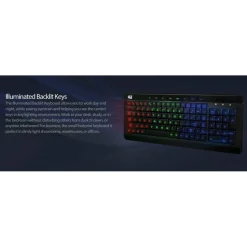 Adesso Multimedia Desktop Keyboard with 3-Port USB Hub