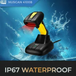 Adesso NuScan 4100B Bluetooth Antimicrobial Waterproof CCD Barcode Scanner