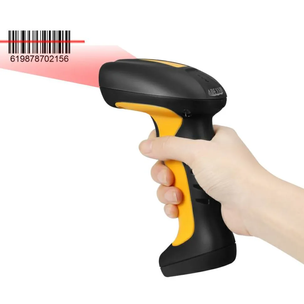 Adesso NuScan 4100B Bluetooth Antimicrobial Waterproof CCD Barcode Scanner