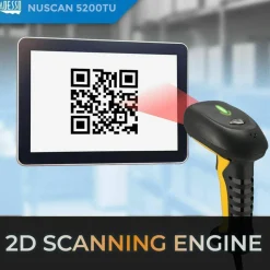 Adesso NuScan 5200TU- Antimicrobial & Waterproof 2D Barcode Scanner