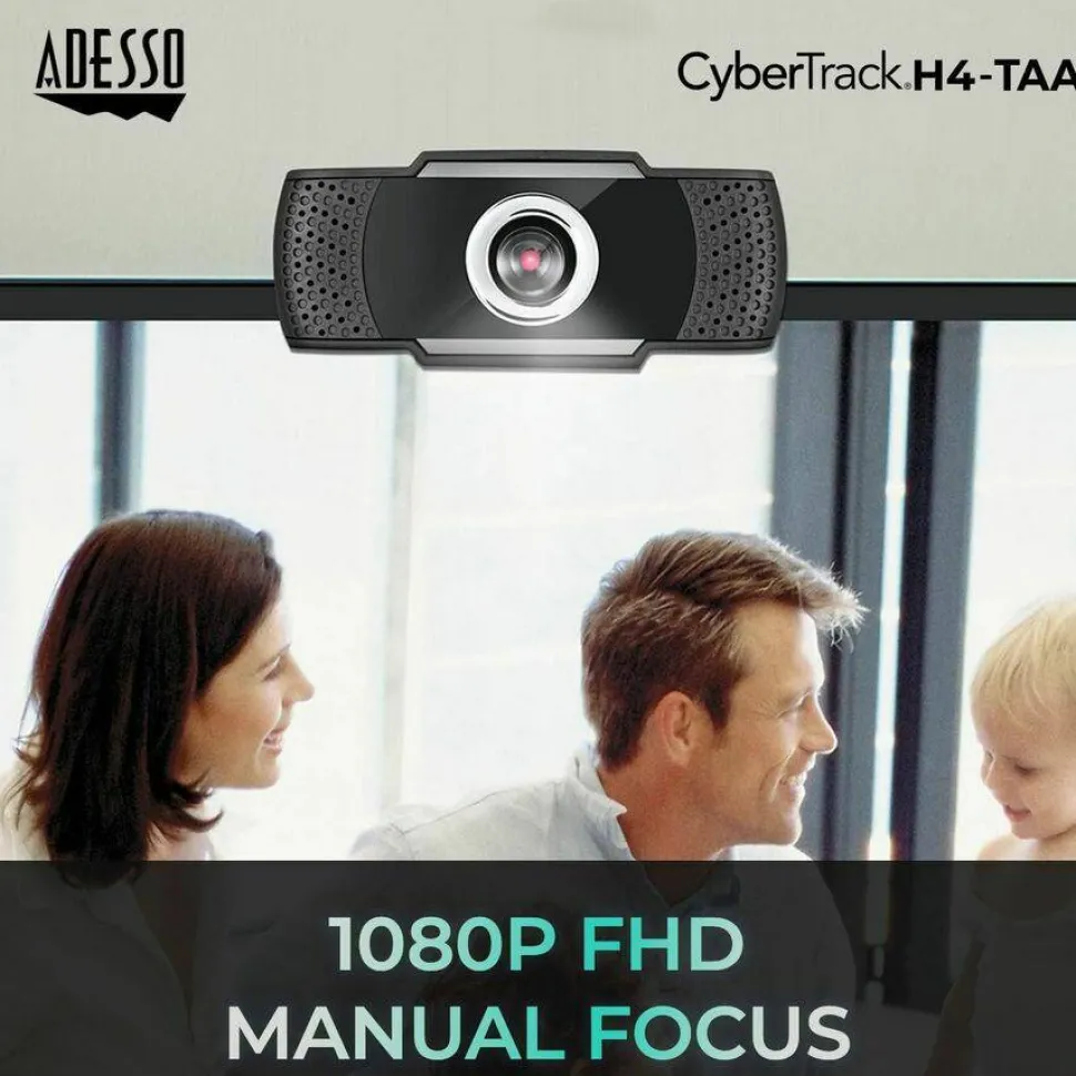 Adesso 1080P HD USB Webcam with Built-in Microphone TAA Compliant