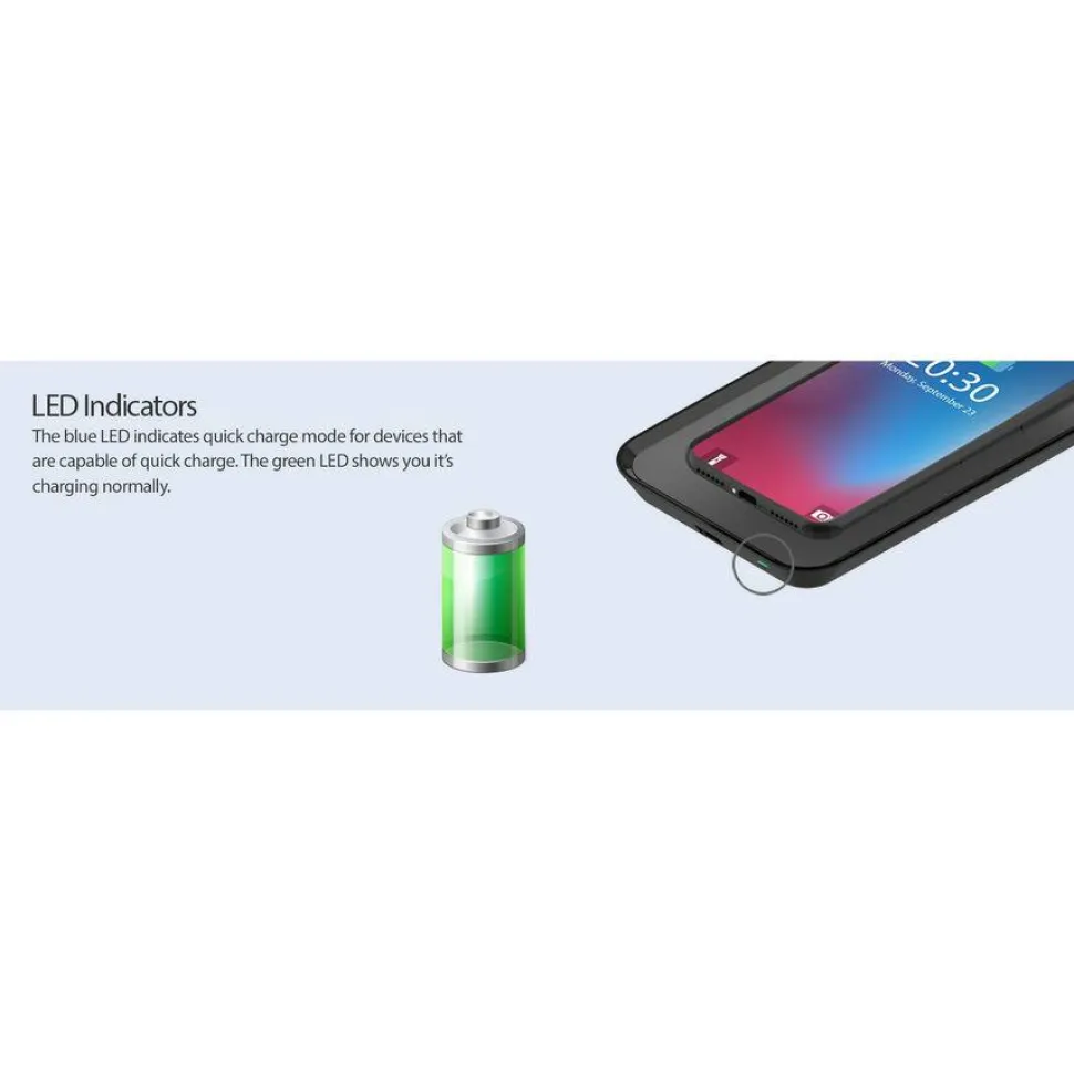 Adesso 10W Max Qi-Certified 3-Coil Wireless Charging Pad