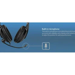 Adesso Xtream H5 - 3.5mm Stereo Headset with Microphone - Noise Cancelling - Wired- Lightweight