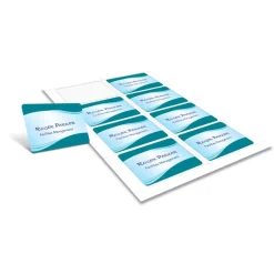 Adhesive Name Badges, 2-1/3" x 3-3/8", White, Pack Of 160