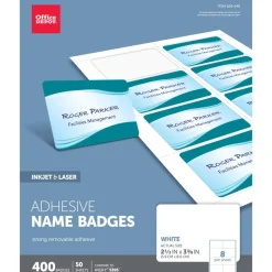 Adhesive Name Badges, 2-1/3