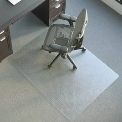 Advantage Commercial Pile Chair Mat, 46" x 60", Clear