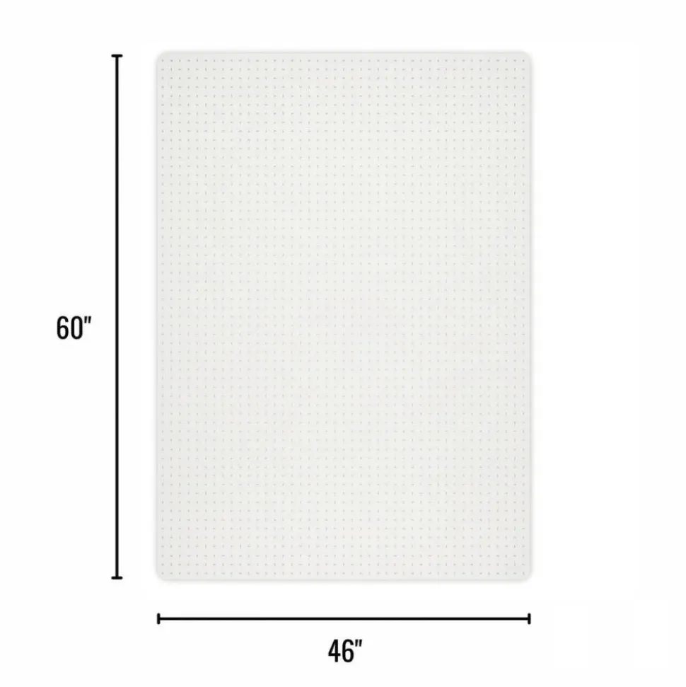 Advantage Commercial Pile Chair Mat, 46" x 60", Clear