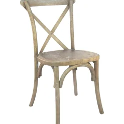 Advantage Medium Natural With White Grain X-Back Chair