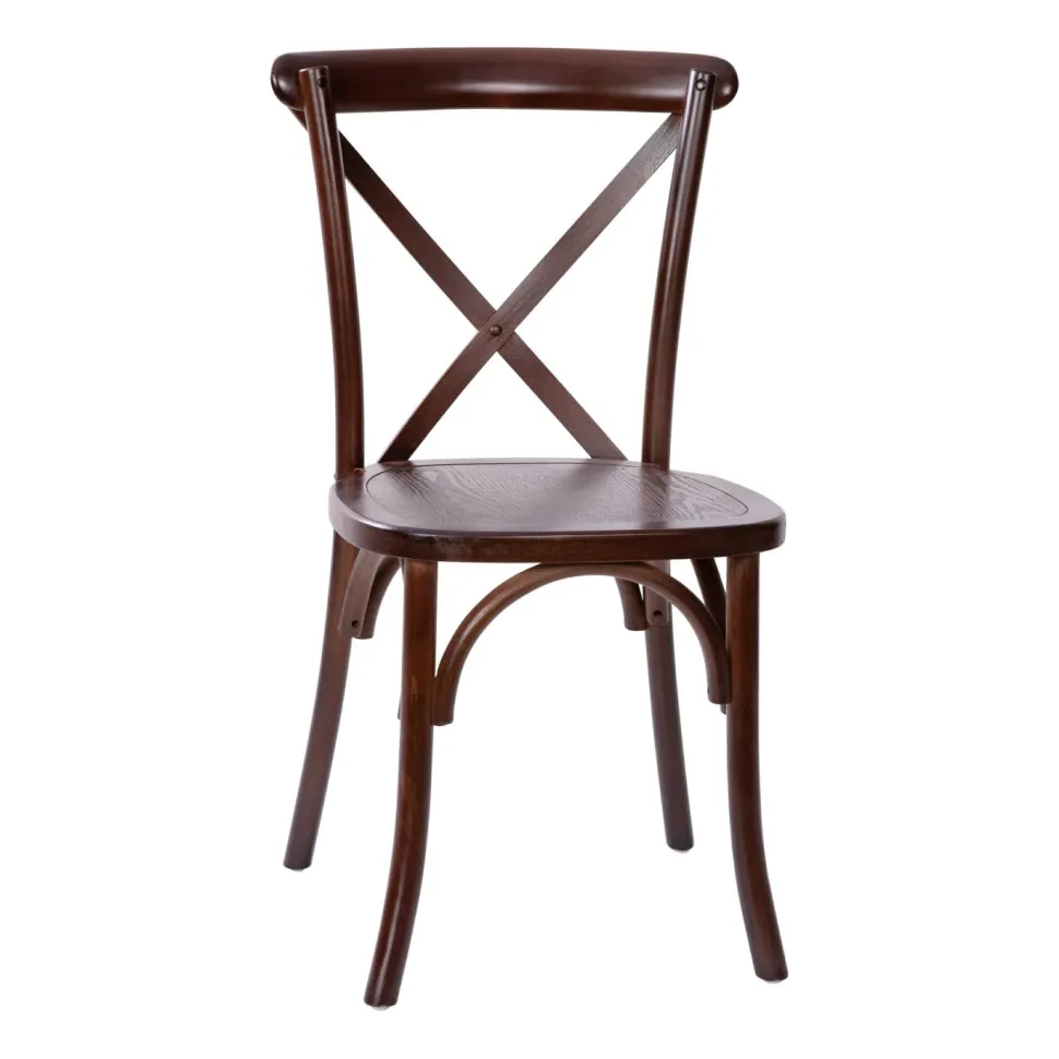 Advantage Walnut X-Back Chair